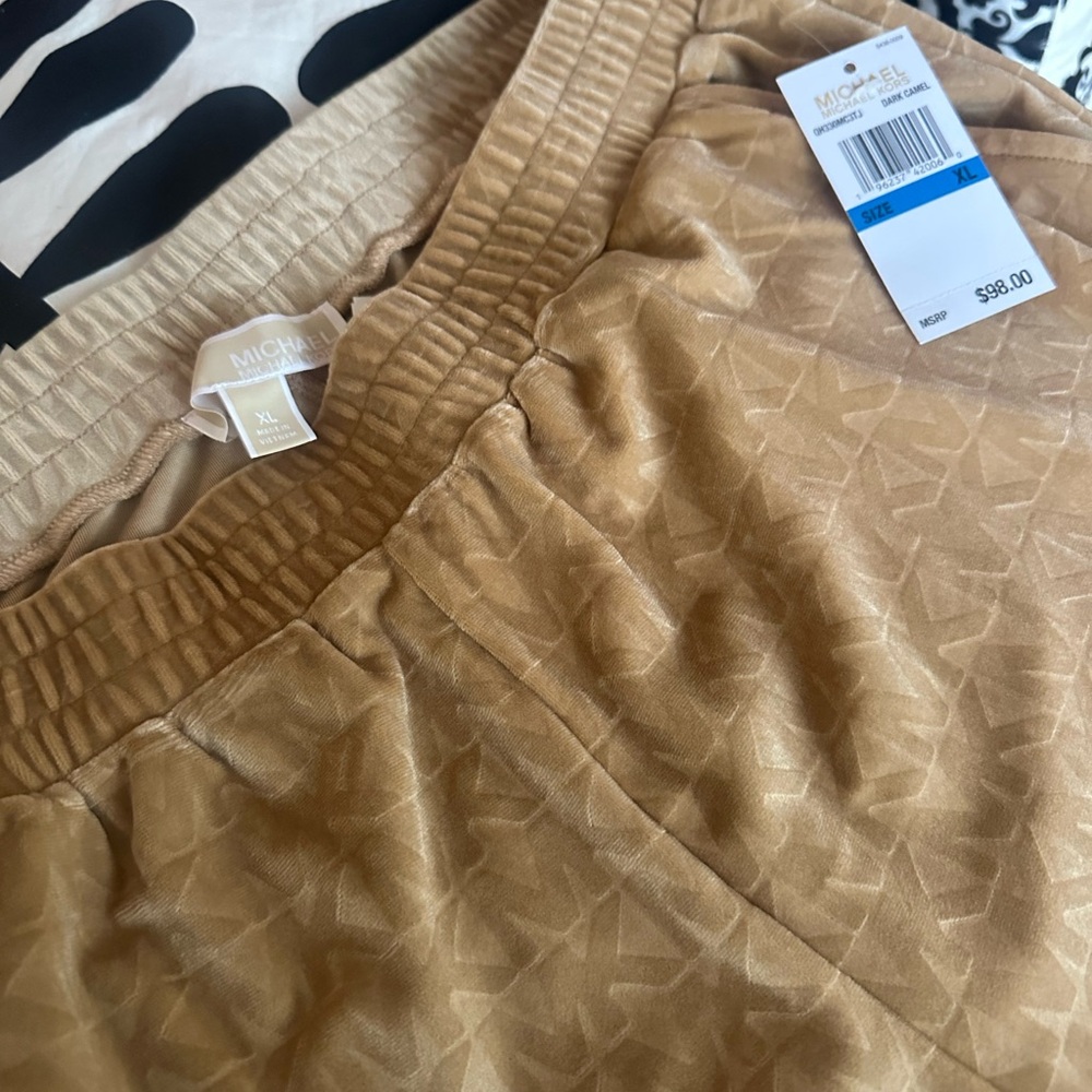MICHAEL Michael Kors Tan Textured velour pants